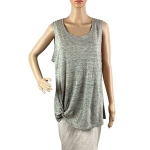 Athleta Knot Zephyr Tank Top Size L Gray